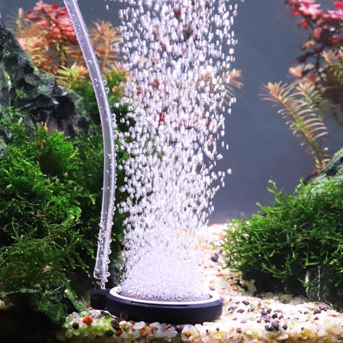 hygger Aquarium-Luftstein: Nano-Blasenstein, leise, ultra-hoch gelöster Sauerstoff, Diffusor-Set, Aquarium, Bubbler, Nano-Sauerstoff-Luftstein für Aquarien und Hydrokulturen (5 cm) von hygger