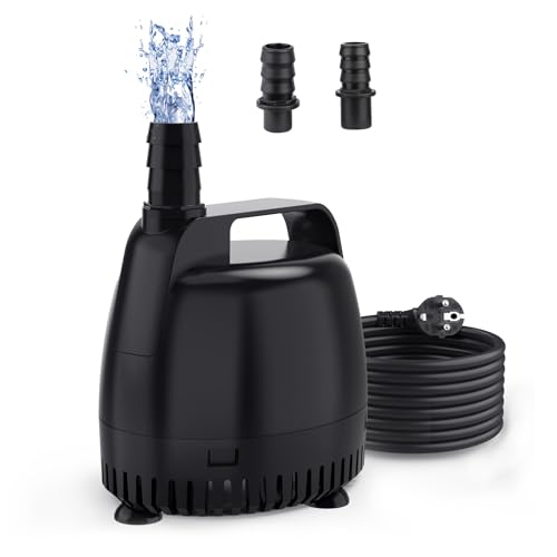 hygger Aquarium Wasserpumpe,1000L/H Water Pump Submersible Fountain für Springbrunnen, Teich, Hydrokultur, Statuen, Wasserfall, 18W Fish Tank Water Pump Tauchpumpe mit 2 Düsen hygger Aquarium Wasserpumpe,1000L/H Water Pump Submersible Fountain für Springbrunnen, Teich, Hydrokultur, Statuen, Wasserfall, 18W Fish Tank Water Pump Tauchpumpe mit 2 Düsen von hygger