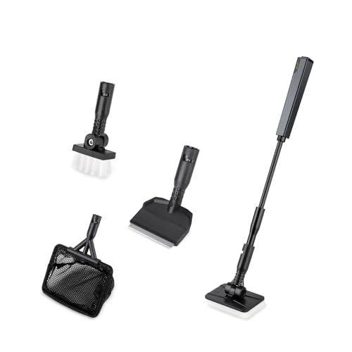 hygger Kleines Aquarium-Reinigungswerkzeug, 4-in-1 Aquarium-Reinigungsset mit Griff, Fischnetz, Algenschaber, Reinigungsbürste, flacher Schwamm hygger Kleines Aquarium-Reinigungswerkzeug, 4-in-1 Aquarium-Reinigungsset mit Griff, Fischnetz, Algenschaber, Reinigungsbürste, flacher Schwamm von hygger