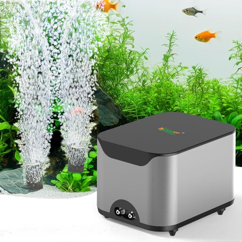 hygger Luftpumpe Aquarium Sauerstoffpumpe Aquarium Leise, ≤30db Ultra-Leise, 2 Luftauslässen, 12L/Min, Regelbare Sauerstoffpumpe für Aquarien mit Allem Zubehör hygger Luftpumpe Aquarium Sauerstoffpumpe Aquarium Leise, ≤30db Ultra-Leise, 2 Luftauslässen, 12L/Min, Regelbare Sauerstoffpumpe für Aquarien mit Allem Zubehör von hygger