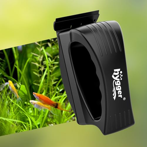 hygger Starker magnetischer Glasreiniger für Aquarien, professionelles Reinigungswerkzeug für Aquarien, Algenmagnet, Reinigungswerkzeug mit Schaber für 8,9 - 12,9 cm dickes Süß- und Salzwassertank, L von hygger