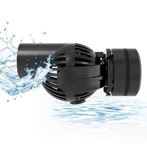 hygger Wellenpumpe für Aquarium, 3000L/H 4W Strömungspumpe Aquarium,360° Drehbare Powerhead Umwälzpumpe Aquarium Klein Leise Wave Maker mit Starker Magnet Saugbasis für 11-56L Tank von hygger