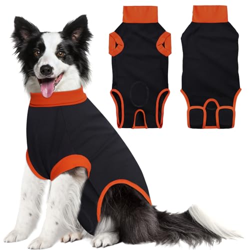 iBuddy Chirurgischer Genesungsanzug für Hunde, professionelles Haustier-Wundbandagen für Männer und Frauen, Anti-Lecken, atmungsaktives Hunde-Shirt von iBuddy
