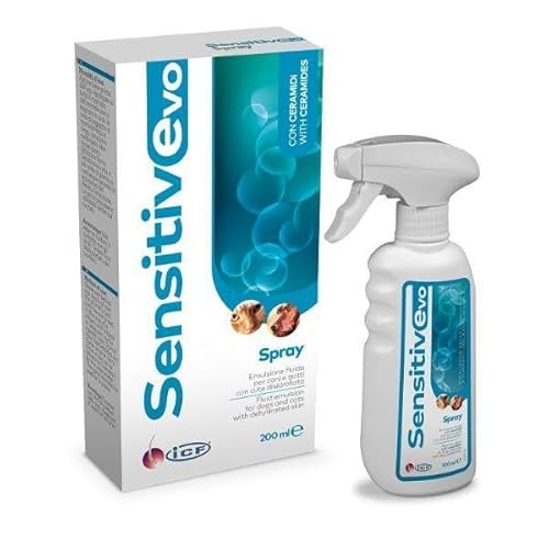 Livisto Sensitive Evo Spray für Hunde und Katzen | 200 ml | Kann zur Unterstützung trockener Haut oder bei Einer Störung der physiologischen Lipidstruktur der Hautbarriere beitragen von ICF