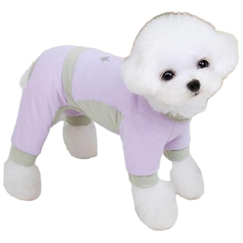 IEFIEL Glänzender Schlafanzug mit Buchstabenaufdruck & D-Ring für Hunde Katzen Welpen Teddy Pommern Violett L IEFIEL Glänzender Schlafanzug mit Buchstabenaufdruck & D-Ring für Hunde Katzen Welpen Teddy Pommern Violett L von iEFiEL