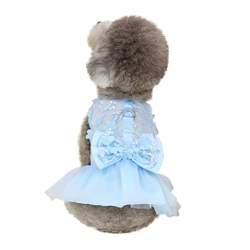 IEFIEL Glitzer-Hundekleid Elegante Hundemode für kleine Hündinnen Geburtstags Röckchen Tutu-Kleider Blau XS IEFIEL Glitzer-Hundekleid Elegante Hundemode für kleine Hündinnen Geburtstags Röckchen Tutu-Kleider Blau XS von iEFiEL