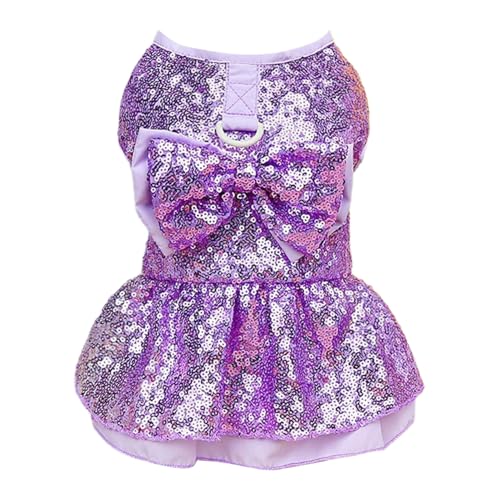 IEFIEL Glitzer Prinzessinnen Hundekleid mit Geschirr Funkelndes Party-Outfit mit Schleife für Hochzeiten Geburtstage Violett M IEFIEL Glitzer Prinzessinnen Hundekleid mit Geschirr Funkelndes Party-Outfit mit Schleife für Hochzeiten Geburtstage Violett M von iEFiEL