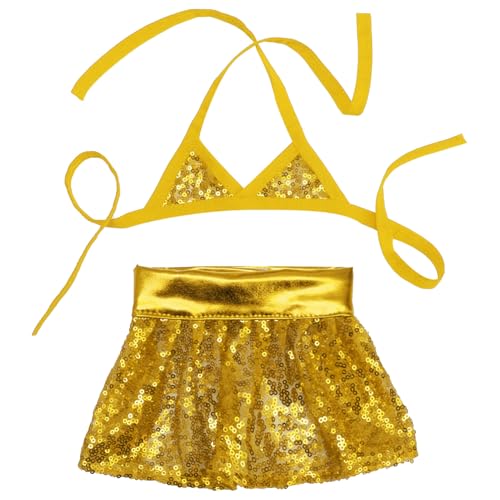 IEFIEL Haustier Badeanzug Sommer Hund Bikini Set 2-teilig Freizeit Verstellbarer Welpen Schwimmkleid für Den Pool Gold A S IEFIEL Haustier Badeanzug Sommer Hund Bikini Set 2-teilig Freizeit Verstellbarer Welpen Schwimmkleid für Den Pool Gold A S von iEFiEL