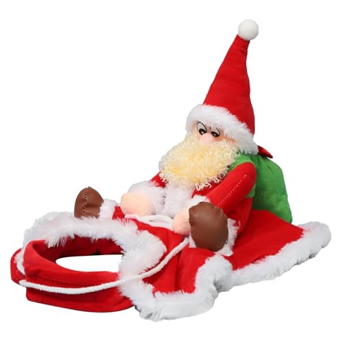 IEFIEL Haustier Weihnachtskostüm mit Santa Claus Reiten auf Haustier Hund Weihnachtsmann Kostüm Rot Hunde Katzen Kleidung für Weihnachtsfeier Rot L IEFIEL Haustier Weihnachtskostüm mit Santa Claus Reiten auf Haustier Hund Weihnachtsmann Kostüm Rot Hunde Katzen Kleidung für Weihnachtsfeier Rot L von iEFiEL