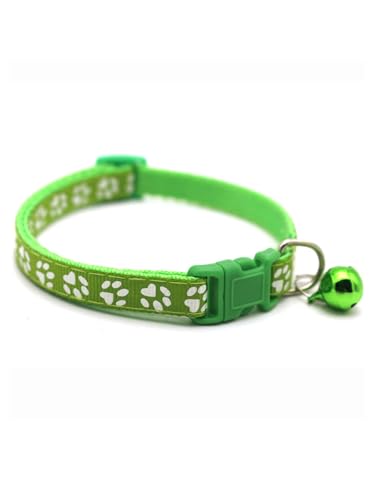 IEFIEL Haustierhalsband mit Glöckchen Verstellbar & leicht Für Hunde/Katzen - Ideal für Alltag Fotoshootings Hellgrün One Size von iEFiEL