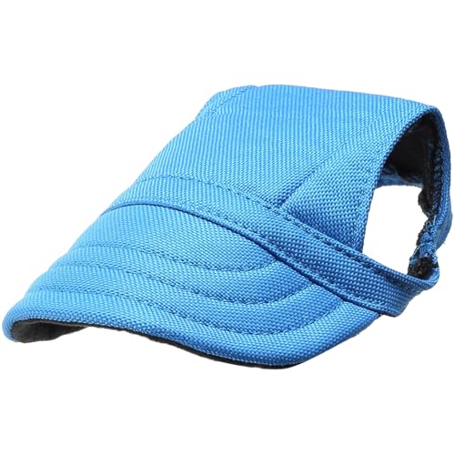 IEFIEL Hunde Baseballcap mit Ohrenlöchern Verstellbarer Sonnenhut für Strand Wandern Fotoshootings Blau M IEFIEL Hunde Baseballcap mit Ohrenlöchern Verstellbarer Sonnenhut für Strand Wandern Fotoshootings Blau M von iEFiEL