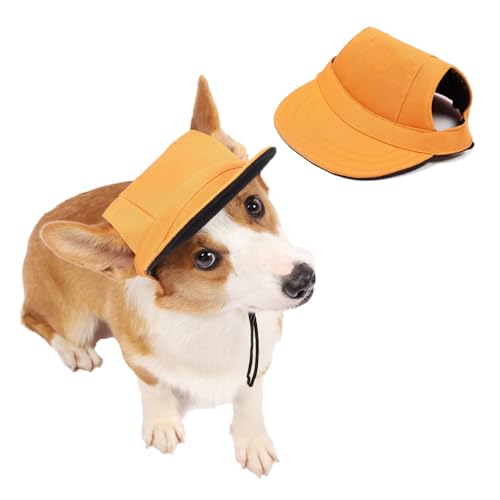 IEFIEL Hunde Baseballcap mit Ohrenlöchern Verstellbarer Sonnenhut für Strand Wandern Fotoshootings Orange S IEFIEL Hunde Baseballcap mit Ohrenlöchern Verstellbarer Sonnenhut für Strand Wandern Fotoshootings Orange S von iEFiEL