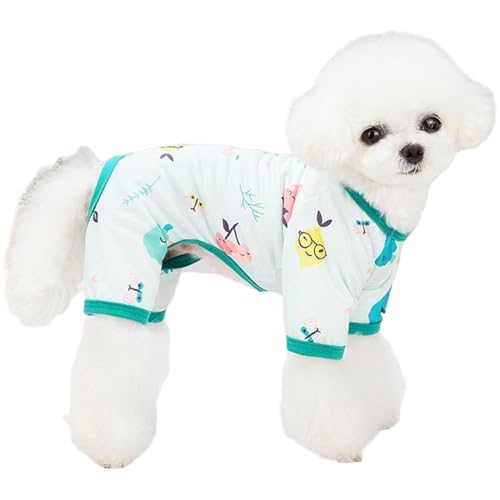 IEFIEL Hunde Pyjama für Kleine Hunde 4 Beine Welpen Bedruckte Kleidung Haustier Overall Jumpsuit Schlafanzug Grün L IEFIEL Hunde Pyjama für Kleine Hunde 4 Beine Welpen Bedruckte Kleidung Haustier Overall Jumpsuit Schlafanzug Grün L von iEFiEL
