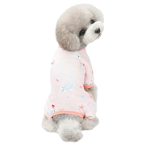IEFIEL Hunde Pyjama für Kleine Hunde 4 Beine Welpen Bedruckte Kleidung Haustier Overall Jumpsuit Schlafanzug Rosa XXL IEFIEL Hunde Pyjama für Kleine Hunde 4 Beine Welpen Bedruckte Kleidung Haustier Overall Jumpsuit Schlafanzug Rosa XXL von iEFiEL