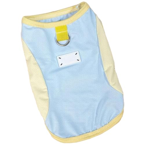 IEFIEL Hunde-Shirts mit D-Ring Atmungsaktive Sommer T-Shirt für kleine Hunde Katzen Blau M IEFIEL Hunde-Shirts mit D-Ring Atmungsaktive Sommer T-Shirt für kleine Hunde Katzen Blau M von iEFiEL