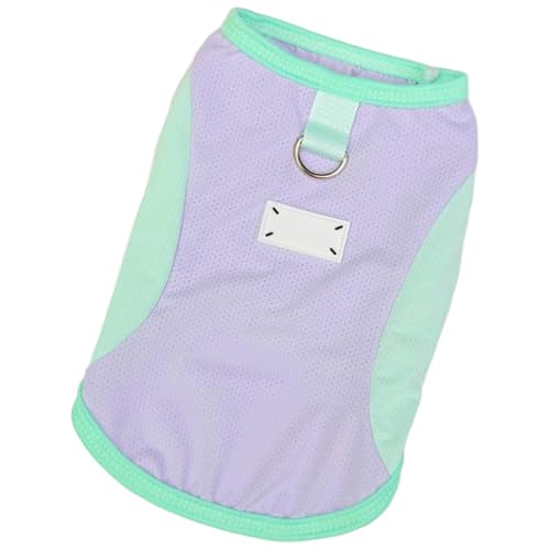 IEFIEL Hunde-Shirts mit D-Ring Atmungsaktive Sommer T-Shirt für kleine Hunde Katzen Lavendel XXL IEFIEL Hunde-Shirts mit D-Ring Atmungsaktive Sommer T-Shirt für kleine Hunde Katzen Lavendel XXL von iEFiEL