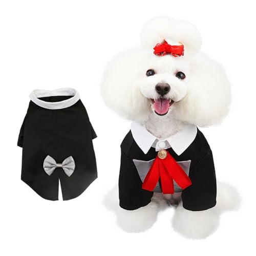 IEFIEL Hunde Smoking mit Fliege Formelles Hochzeits Party Kostüm Elegantes Anzug-Set für Fotoshootings Halloween Silber M IEFIEL Hunde Smoking mit Fliege Formelles Hochzeits Party Kostüm Elegantes Anzug-Set für Fotoshootings Halloween Silber M von iEFiEL