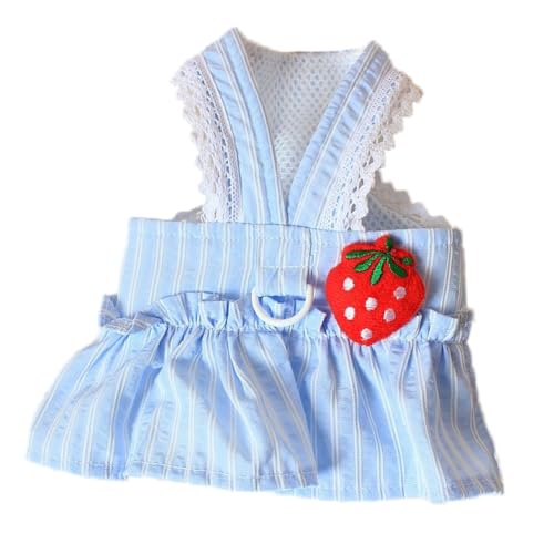 IEFIEL Hundekleid mit niedlichem Erdbeeren Prinzessinnen-Haustierkleidung für Katzen Sommer Welpen-Tüllkleid Blau S IEFIEL Hundekleid mit niedlichem Erdbeeren Prinzessinnen-Haustierkleidung für Katzen Sommer Welpen-Tüllkleid Blau S von iEFiEL