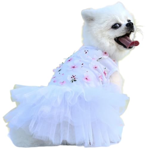 IEFIEL Hundekleider Sommer Prinzessin Kleid Niedlich Floral Welpen Tutu Rock Geburtstag Party Hochzeitskleid Weiß M IEFIEL Hundekleider Sommer Prinzessin Kleid Niedlich Floral Welpen Tutu Rock Geburtstag Party Hochzeitskleid Weiß M von iEFiEL