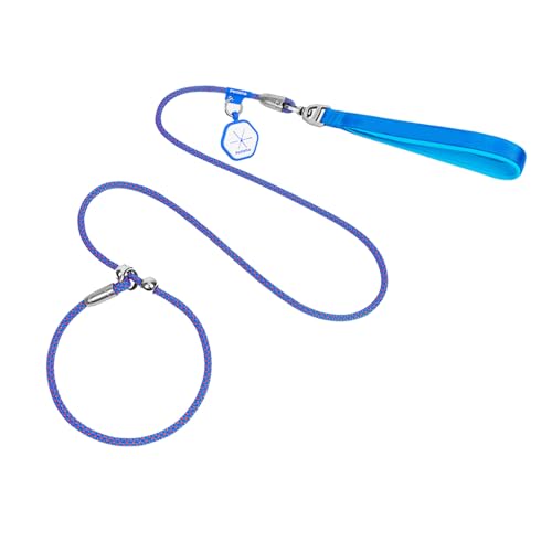 IEFIEL Hundeleide mit weichem Griff für Training Gehblei für kleine große mittlere Hunde Metallstopper Haustierleinen Blau One Size IEFIEL Hundeleide mit weichem Griff für Training Gehblei für kleine große mittlere Hunde Metallstopper Haustierleinen Blau One Size von iEFiEL