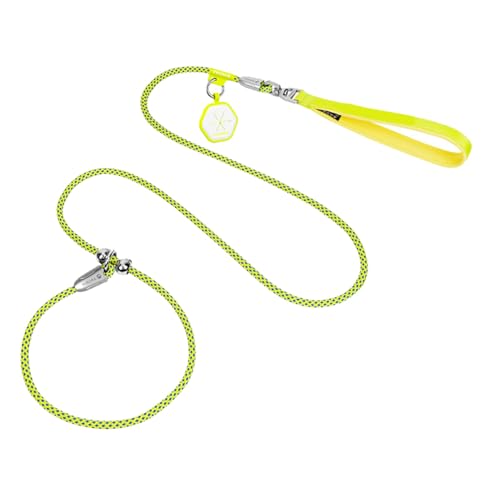 IEFIEL Hundeleide mit weichem Griff für Training Gehblei für kleine große mittlere Hunde Metallstopper Haustierleinen Gelb One Size IEFIEL Hundeleide mit weichem Griff für Training Gehblei für kleine große mittlere Hunde Metallstopper Haustierleinen Gelb One Size von iEFiEL