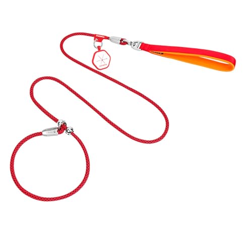 IEFIEL Hundeleide mit weichem Griff für Training Gehblei für kleine große mittlere Hunde Metallstopper Haustierleinen Rot One Size IEFIEL Hundeleide mit weichem Griff für Training Gehblei für kleine große mittlere Hunde Metallstopper Haustierleinen Rot One Size von iEFiEL