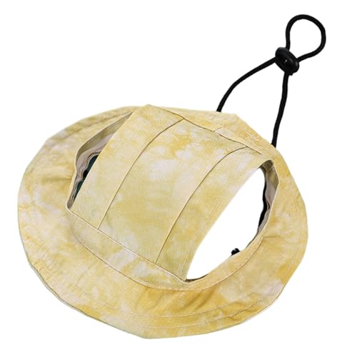 IEFIEL Katzen Sonnenhut mit Ohrenlöchern Verstellbarer Hundehut für Strand Sommer Anti-Rutsch Baseballcap Pet UV-Schutz Visier Gelb L IEFIEL Katzen Sonnenhut mit Ohrenlöchern Verstellbarer Hundehut für Strand Sommer Anti-Rutsch Baseballcap Pet UV-Schutz Visier Gelb L von iEFiEL