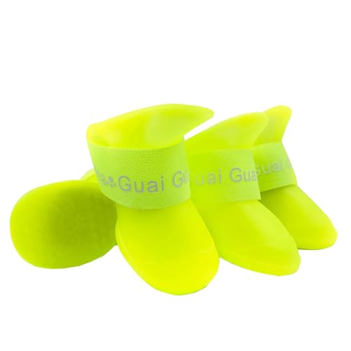 IEFIEL Regenstiefel für Hunde wasserdichte Gummi Hundestiefel rutschfeste Regenschuhe Haustierschuhe für Welpen Gelb S IEFIEL Regenstiefel für Hunde wasserdichte Gummi Hundestiefel rutschfeste Regenschuhe Haustierschuhe für Welpen Gelb S von iEFiEL