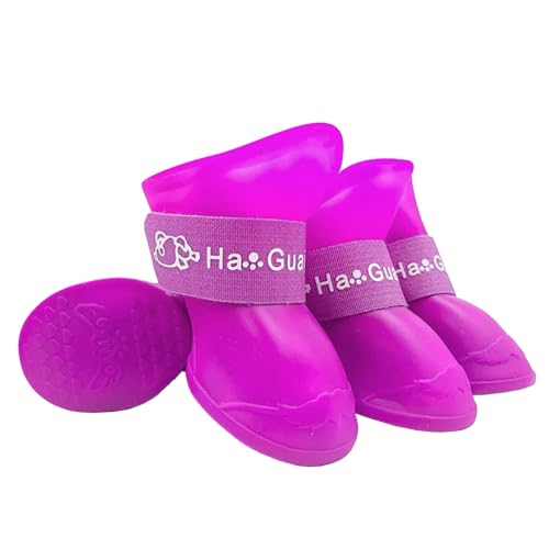 IEFIEL Regenstiefel für Hunde wasserdichte Gummi Hundestiefel rutschfeste Regenschuhe Haustierschuhe für Welpen Violett L IEFIEL Regenstiefel für Hunde wasserdichte Gummi Hundestiefel rutschfeste Regenschuhe Haustierschuhe für Welpen Violett L von iEFiEL