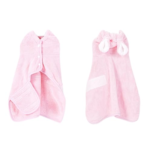 IEFIEL Saugfähiger Hunde-Bademantel mit Verstellbarer Kapuze Perfekt zum Trocknen von Welpen nach dem Baden Rosa M IEFIEL Saugfähiger Hunde-Bademantel mit Verstellbarer Kapuze Perfekt zum Trocknen von Welpen nach dem Baden Rosa M von iEFiEL