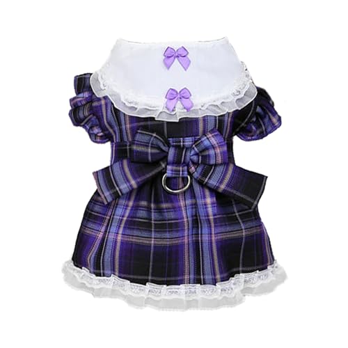 IEFIEL Schottenrock Hundekleid für Hunde Sommer Prinzessinnenkleid mit Schleife Rüschen für Chihuahua Yorkshire Violett S IEFIEL Schottenrock Hundekleid für Hunde Sommer Prinzessinnenkleid mit Schleife Rüschen für Chihuahua Yorkshire Violett S von iEFiEL