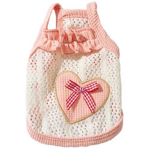 IEFIEL Shirt für kleine Hunde Sommer weich Welpenkleidung atmungsaktiv Pullover Katzen Kostüm Tanktop Rosa S von iEFiEL