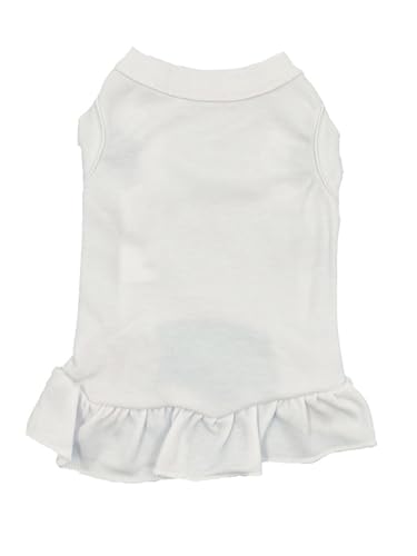 IEFIEL Sommerkleidung für Hunde T-Shirt Haustier Kleider Haustier Sonnenkleid mit Ruffles atmungsaktives Hunde Kleid Weiß S von iEFiEL