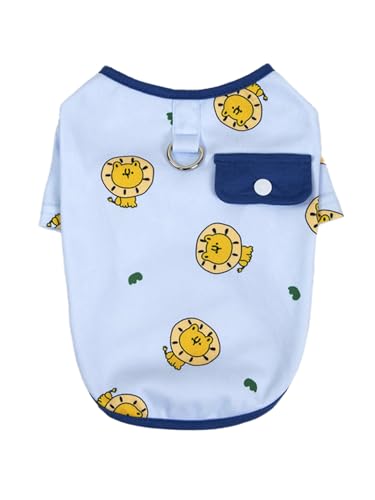 IEFIEL Süße Hundeshirts für den Sommer Weiche Haustier T-Shirts mit Leinen-D-Ring Hundewesten für Kleine Hunde Blau L IEFIEL Süße Hundeshirts für den Sommer Weiche Haustier T-Shirts mit Leinen-D-Ring Hundewesten für Kleine Hunde Blau L von iEFiEL