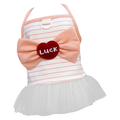 IEFIEL Süßes Tutu Kleid für Hunde Gestreiftes Prinzessinnen Kostüm mit Leinenring Schleife Sommer Hundemode Rosa S IEFIEL Süßes Tutu Kleid für Hunde Gestreiftes Prinzessinnen Kostüm mit Leinenring Schleife Sommer Hundemode Rosa S von iEFiEL