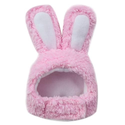 IEFIEL Verstellbares Plüsch Hasenohren Stirnband Häschenkostüm für Katzen Lustiges Cosplay Festival Kostüm Rosa One Size von iEFiEL