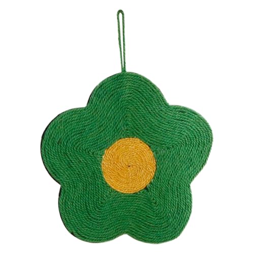 iEFiEL Blumenförmige Kratzmatte aus Sisal rutschfeste Doppelseitige Ausführung mit Aufhängehaken für Kitten Katzen Grün One Size iEFiEL Blumenförmige Kratzmatte aus Sisal rutschfeste Doppelseitige Ausführung mit Aufhängehaken für Kitten Katzen Grün One Size von iEFiEL
