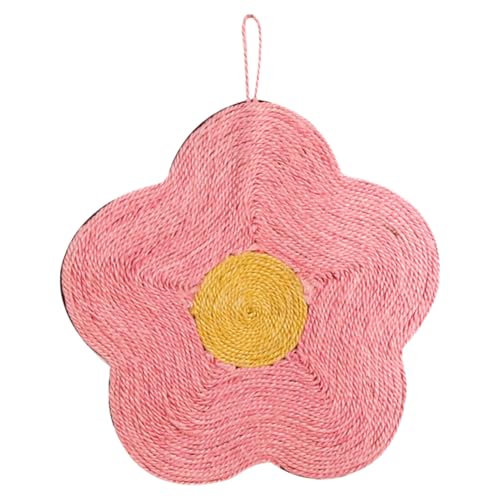 iEFiEL Blumenförmige Kratzmatte aus Sisal rutschfeste Doppelseitige Ausführung mit Aufhängehaken für Kitten Katzen Rot One Size iEFiEL Blumenförmige Kratzmatte aus Sisal rutschfeste Doppelseitige Ausführung mit Aufhängehaken für Kitten Katzen Rot One Size von iEFiEL