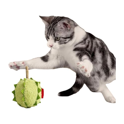 iEFiEL Fruchtförmiges Katzenminze-Spielzeug Weiches Kauspielzeug mit natürlicher Holzfaser Füllung für Zahnpflege Durian One Size iEFiEL Fruchtförmiges Katzenminze-Spielzeug Weiches Kauspielzeug mit natürlicher Holzfaser Füllung für Zahnpflege Durian One Size von iEFiEL