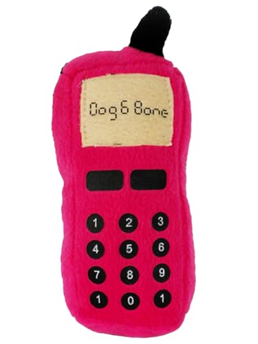 iEFiEL Hunde Handy mit Quietschendes Plüsch-Kauspielzeug in Handyform Spielzeug Interaktiv für Training & Spaß Rot One Size von iEFiEL