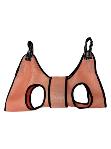 iEFiEL Pflegegeschirr mit Hängematte Für stressfreie Krallenpflege Bad bei kleinen Haustieren Orange XS von iEFiEL