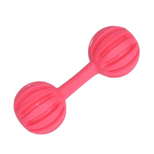 iEFiEL Welpen Kauspielzeug Hantelform für interaktiven Spielspaß Sicherer Beißring für Aggressive Kauer Hot Pink One Size von iEFiEL