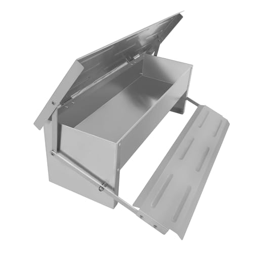 iElyiEsy Automatischer Hühner-Futterspender Auto Treadle Selbstöffnende Rostfreie Aluminium-Futterstation Chook Geflügel von iElyiEsy