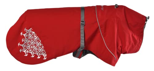 iEnergy™ LUN Hunderegenmantel Hunde Regenjacke windabweisender, ultraleichter und reflektierender Hundemantel für trockene, sichere Gassigänge, Wandern (Rot, Mittel) von iEnergy