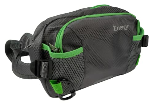 iEnergy™ PAT Gürteltasche | Praktische Leckerlitasche und Futterbeutel für Hunde|Ideal für Training, Spaziergänge und Wanderungen|Atmungsaktiv, Verstellbar, Leicht zu Reinigen (Grün/Grau) (Green) von iEnergy