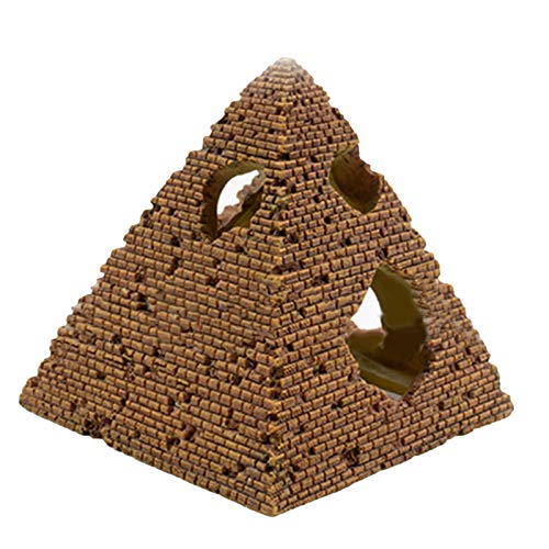 iFCOW Aquarium-Ornament aus Kunstharz, ägyptische Pyramide, Reptilien, Garnelenversteck von iFCOW