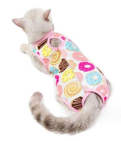 iFCOW Cat Surgery Recovery Suit, Cat Recovery Suit for abdominal wounds or skin diseases Body Suit Post Surgery Anti Lecken Pyjama Suit for Cats Kittens Puppy von iFCOW