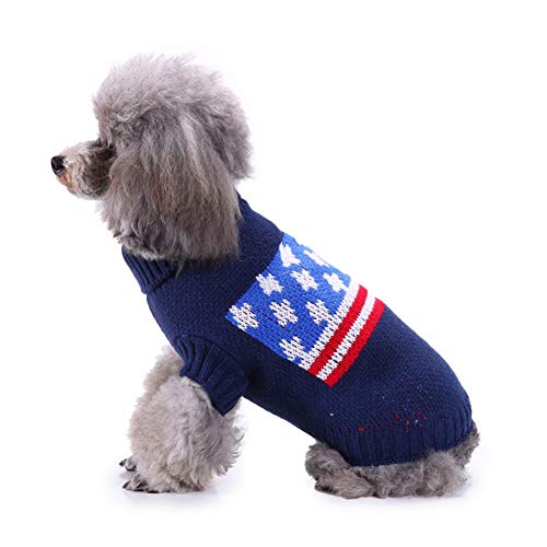 iFCOW Haustier-Pullover, gestrickter Pullover für Hunde und Katzen von iFCOW
