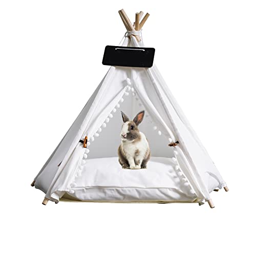 iFCOW Haustier-Tipi-Zelt für Hunde, tragbar, leicht, niedlich, mit weichem, dickem Kissen von iFCOW
