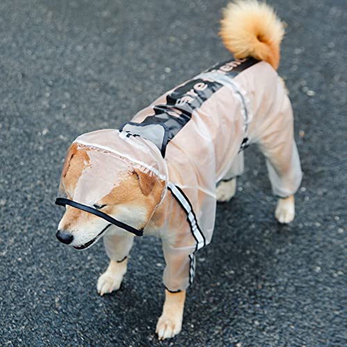 iFCOW Hunde-Regenmantel mit Kapuze für Hunde, mit breitem Hut, Regenjacke für regnerische Tage beim Spazierengehen, Laufen und Spielen von iFCOW